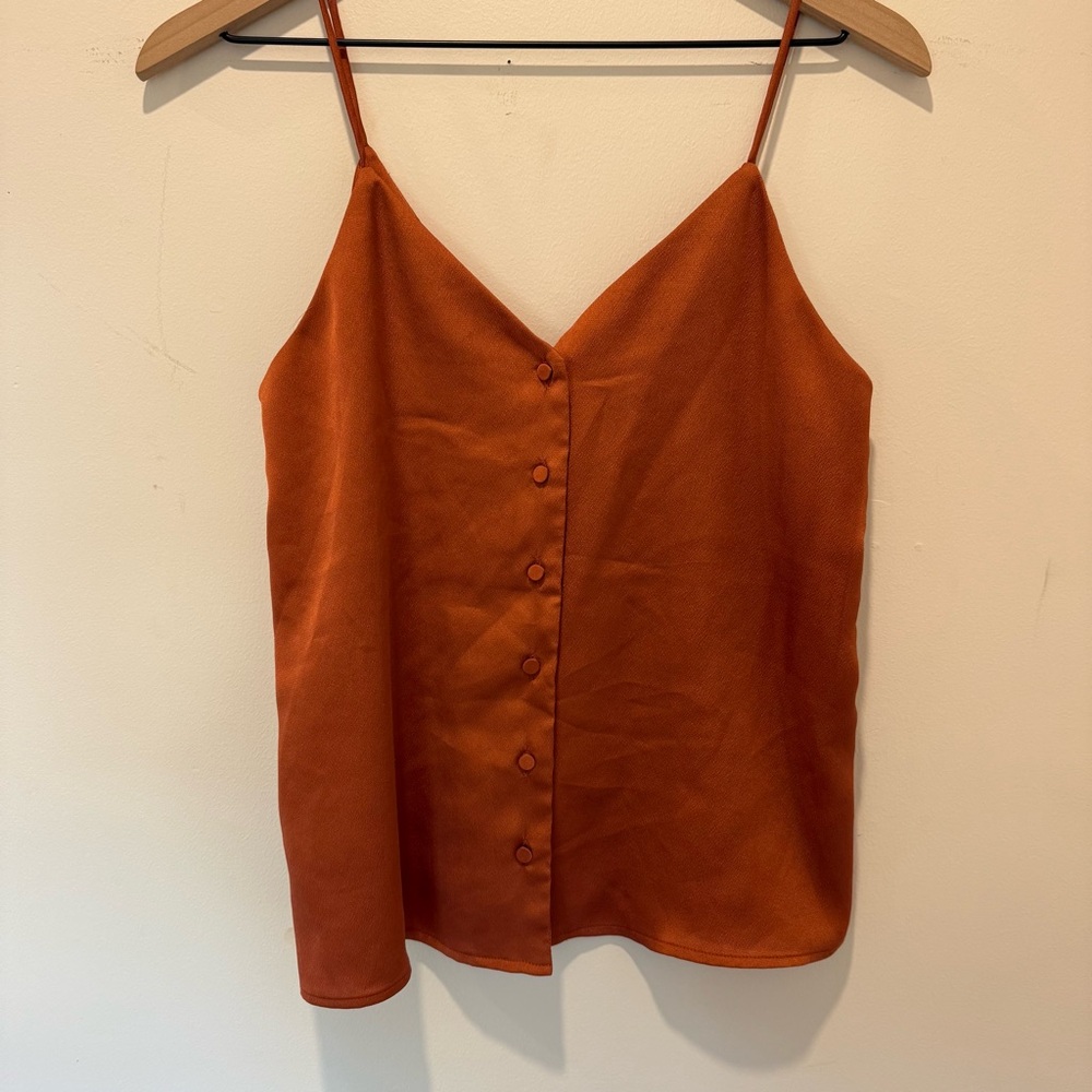 Mango Rust Tank With Button Front - image 1
